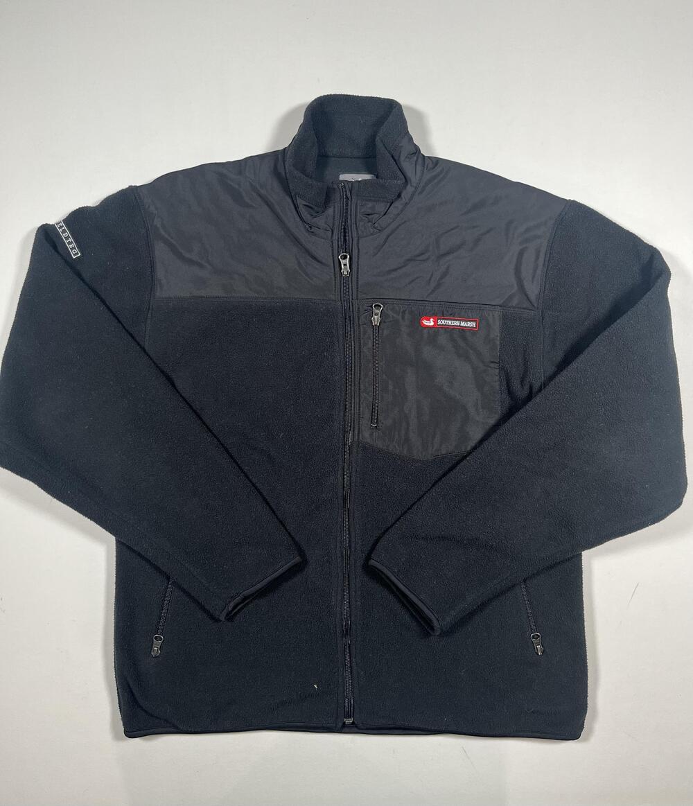 Southern Marsh Jacket Mens Large Black Fleece FieldTec Full Zip Windbreaker